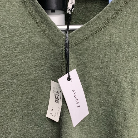 Z Supply Army Green long sleeve drawstring hoodie NWT - Picture 3 of 3